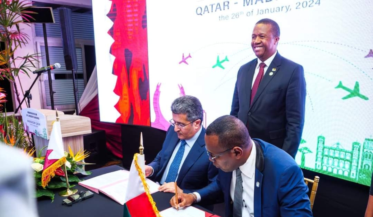 Qatar, Madagascar Sign MOU in Air Transport